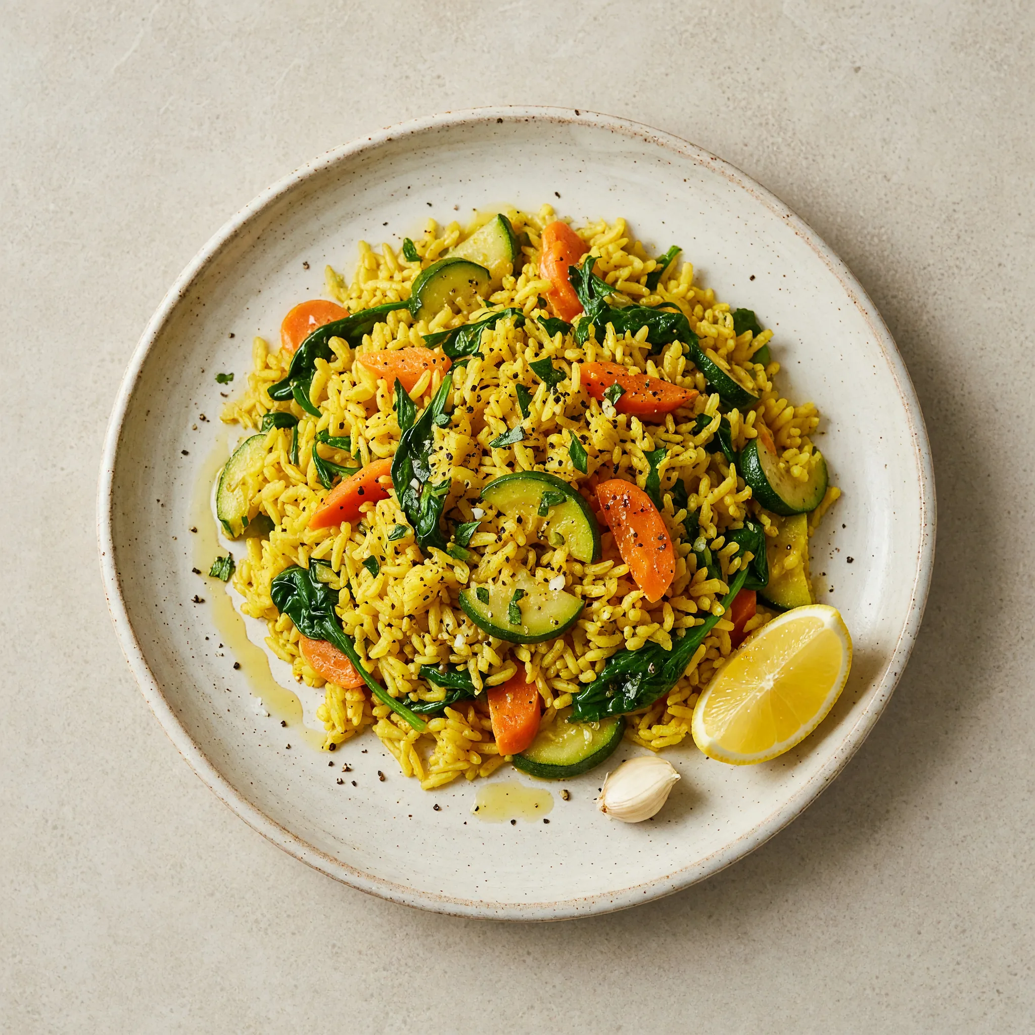 Golden Turmeric Vegetable Rice