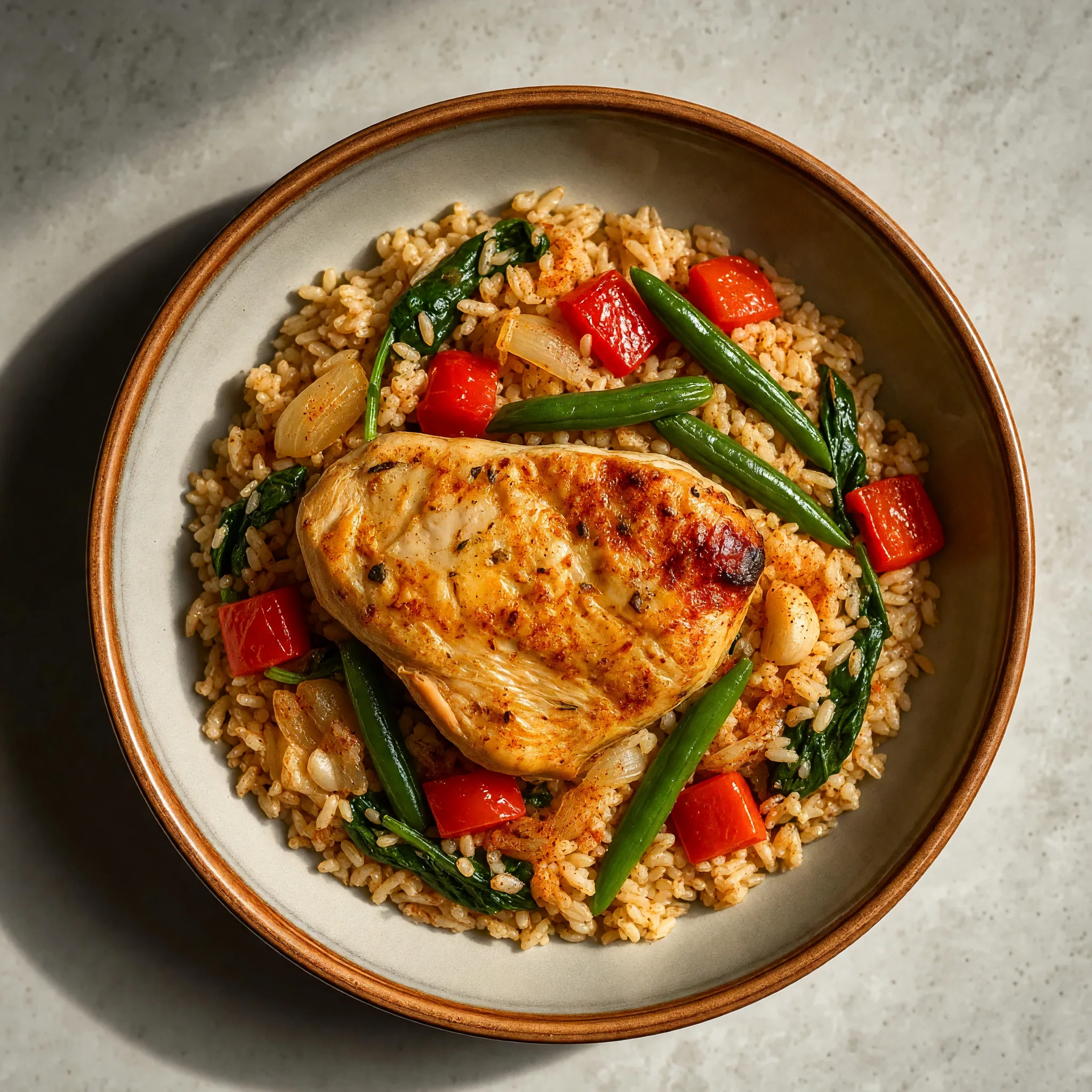 Chicken Paella with Brown Rice