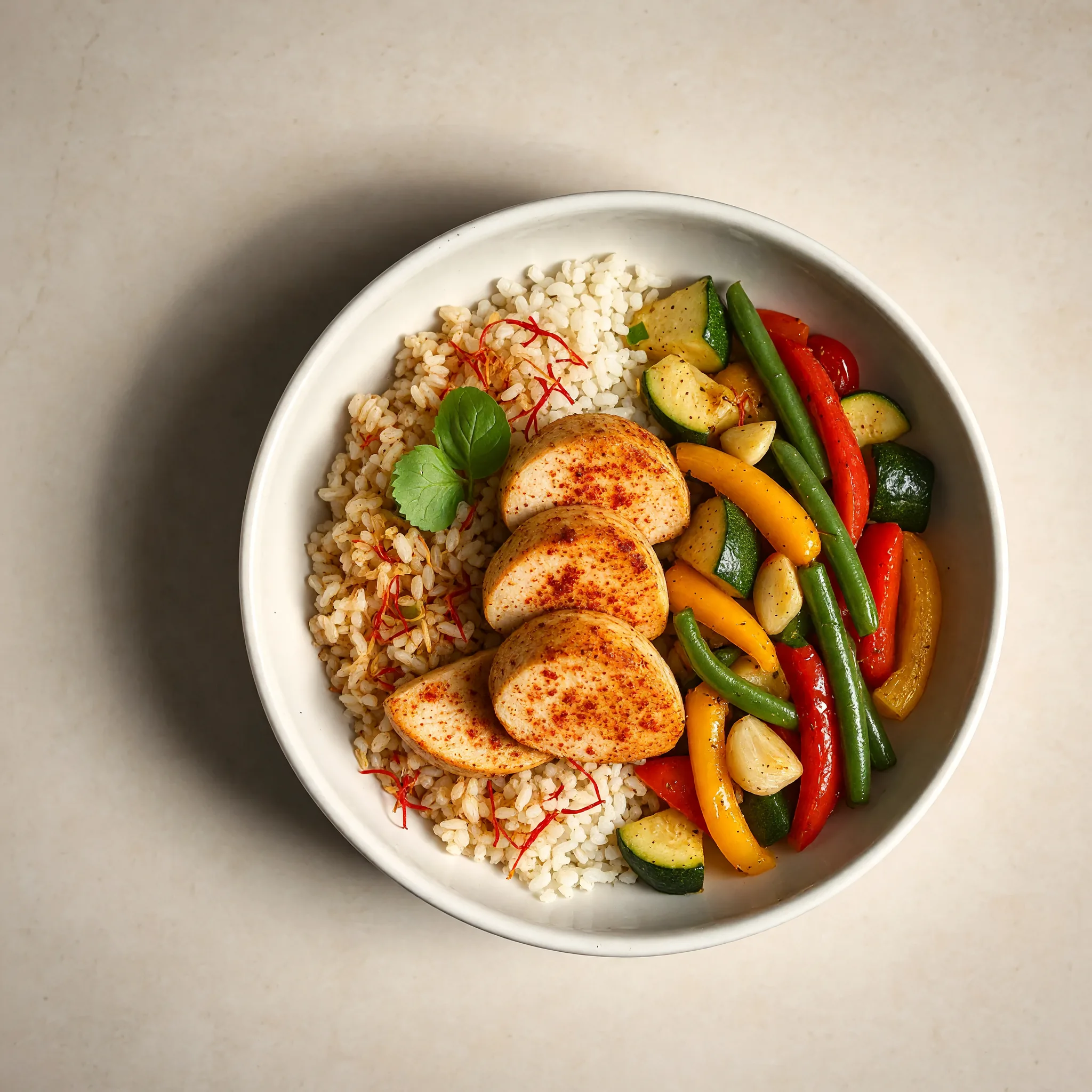 GLP-1 Paella with Lean Chicken and Big Veg