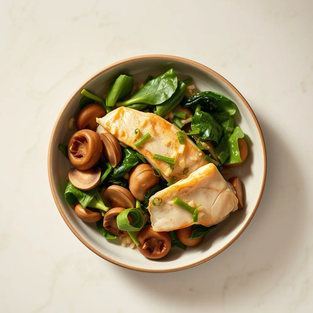 Lemongrass Pork with Zucchini and Spinach