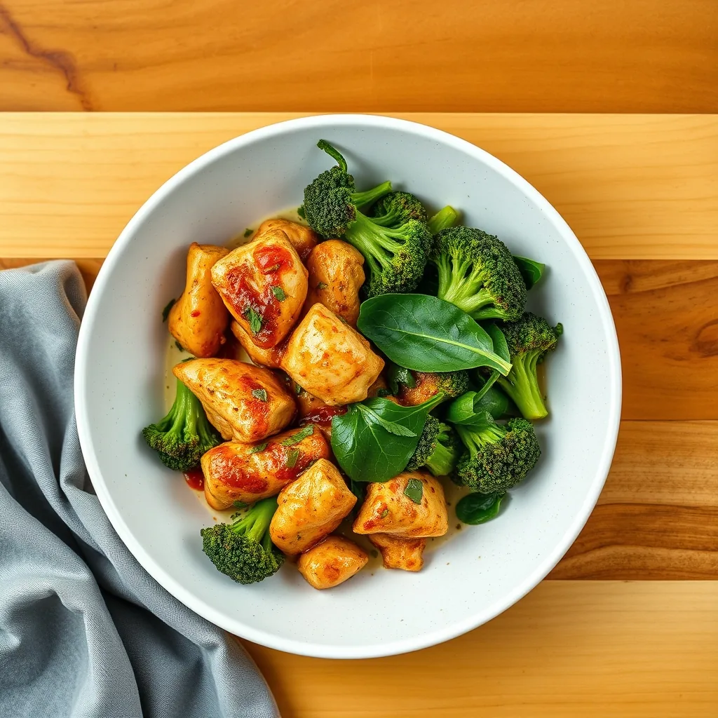 Mexican Chili Lime Chicken with Broccoli and Spinach
