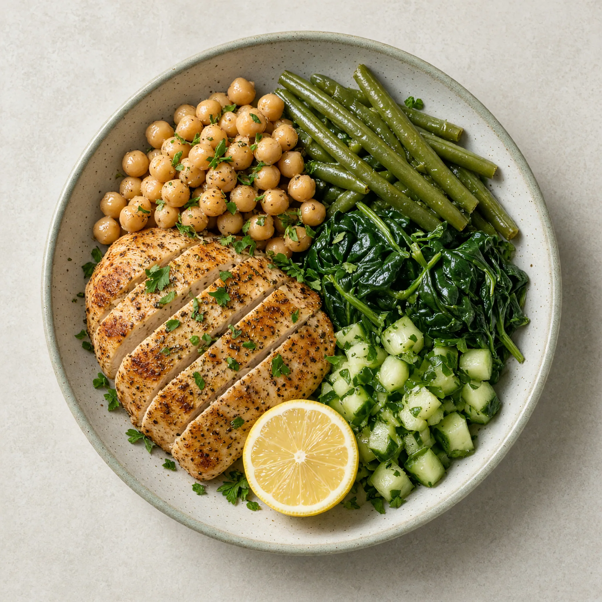 Lemon Chicken and Chickpea Bowl