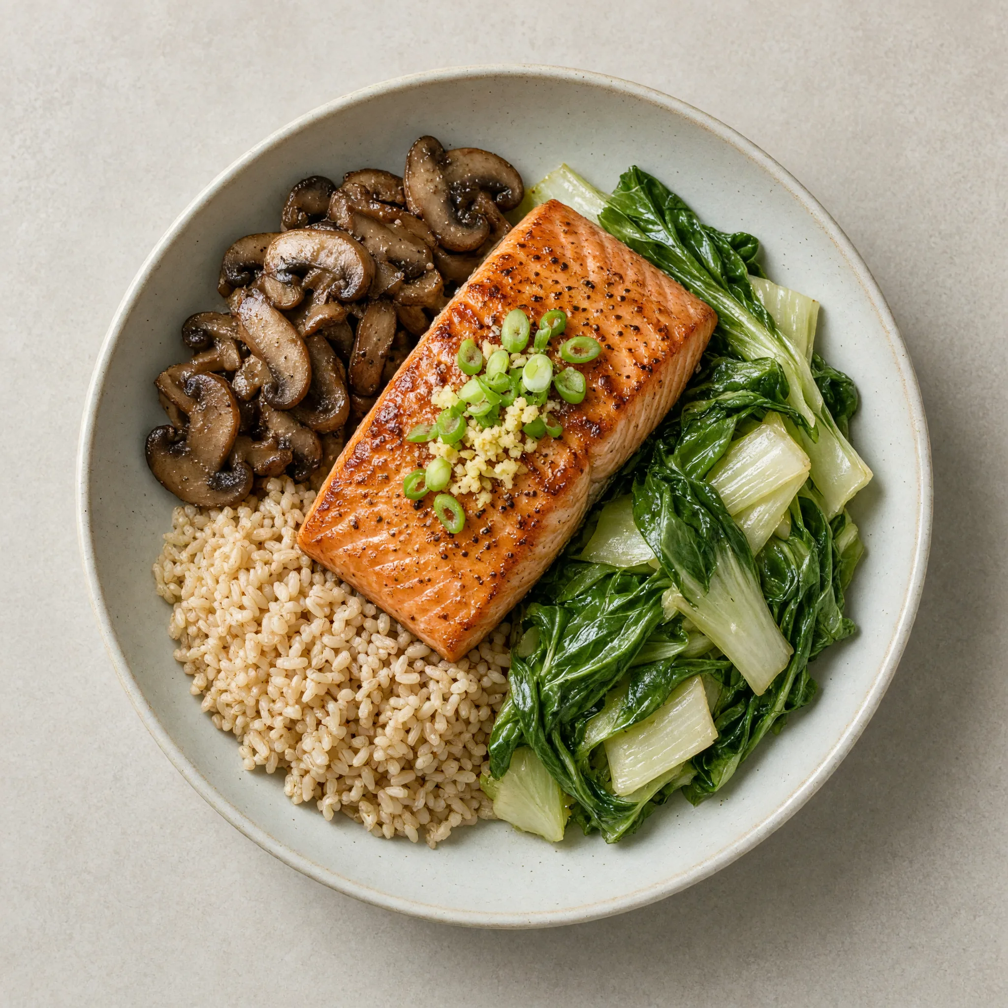 Miso Salmon Bowl with Bok Choy