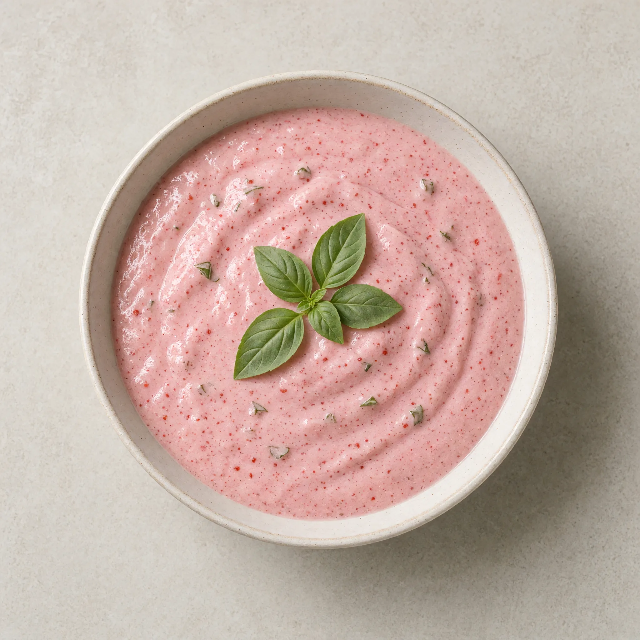 Strawberry Basil Yogurt Smoothie